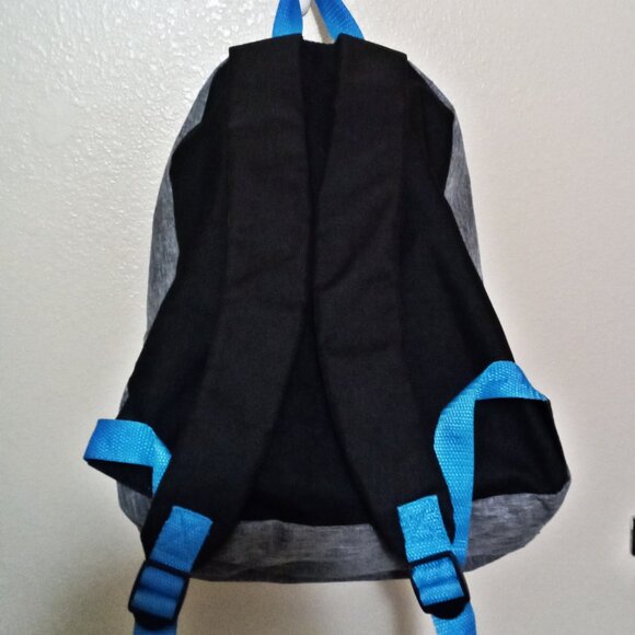 GLOBAL DEGREE UNISEX LEATHER BACKPACK, COMMUTER, SCHOOL BAG - GRAY BLUE TRIM - Picture 2 of 8